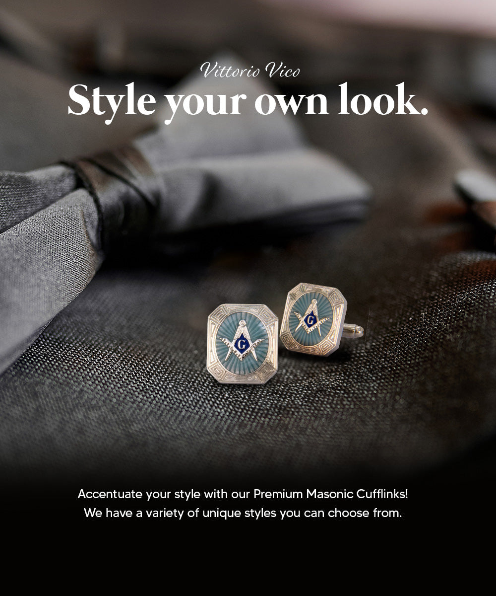 Vittorio Vico Masonic Themed Cufflinks: CL39XX Series