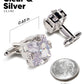 Vittorio Vico Princess Cut Colorstone Cufflinks: CL13XX Series