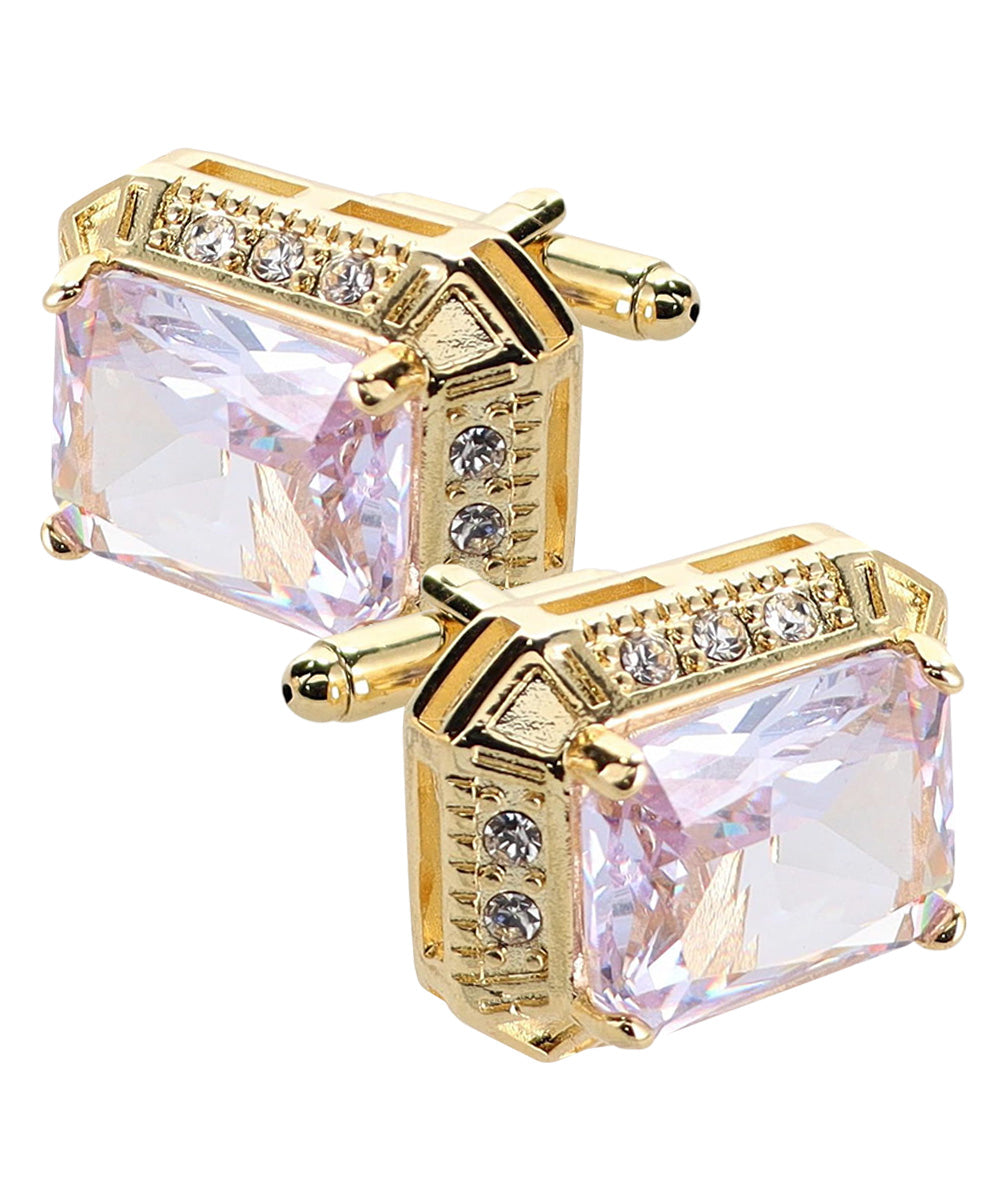 Vittorio Vico Large Big Rectangular Crystal Colorstone Cufflinks: CL73XX Series