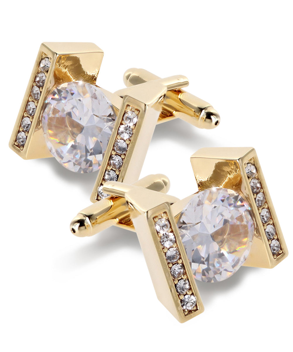 Vittorio Vico Princess Cut Crystal Colorstone Cufflinks: CL14XX Series