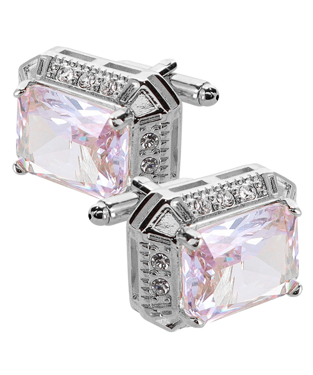 Vittorio Vico Large Big Rectangular Crystal Colorstone Cufflinks: CL73XX Series