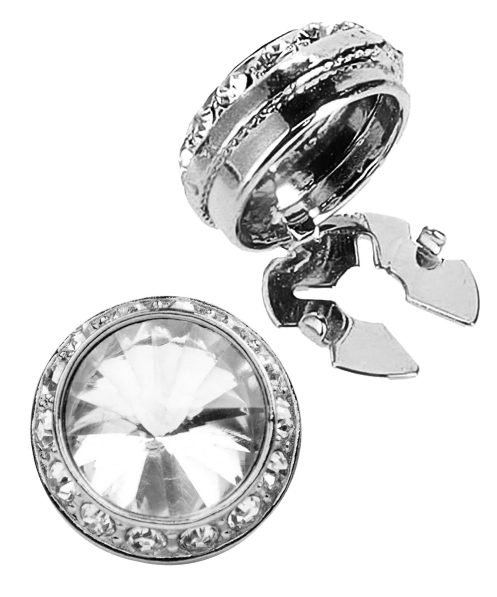 Vittorio Vico  Men's Crystal Colorstone Button Cover