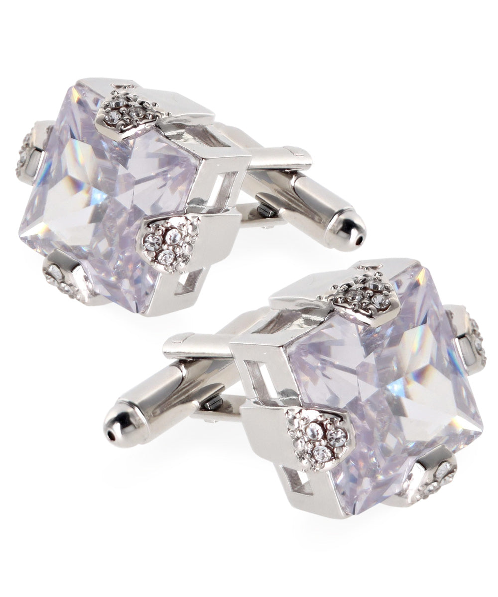 Vittorio Vico Princess Cut Colorstone Cufflinks: CL13XX Series