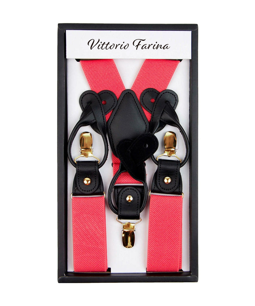 Vittorio Farina Men's Convertible Suspender in Gift Box: 70% Polyester & 30% Elastomer