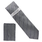 Vittorio Farina Men's Geometric Design Necktie & Pocket Square