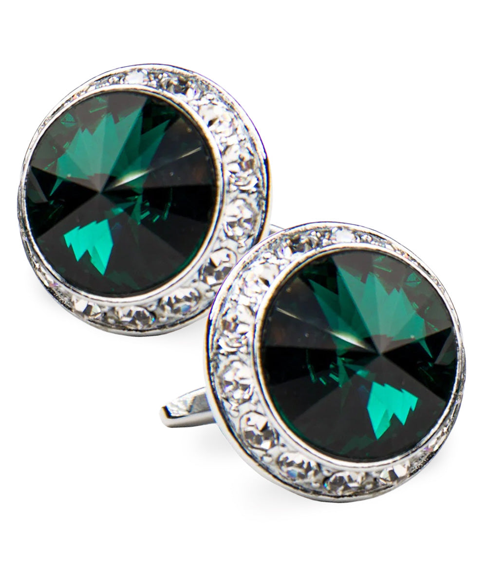 Vittorio Vico Large Bling Colorstone Cufflinks: CL15XX Series