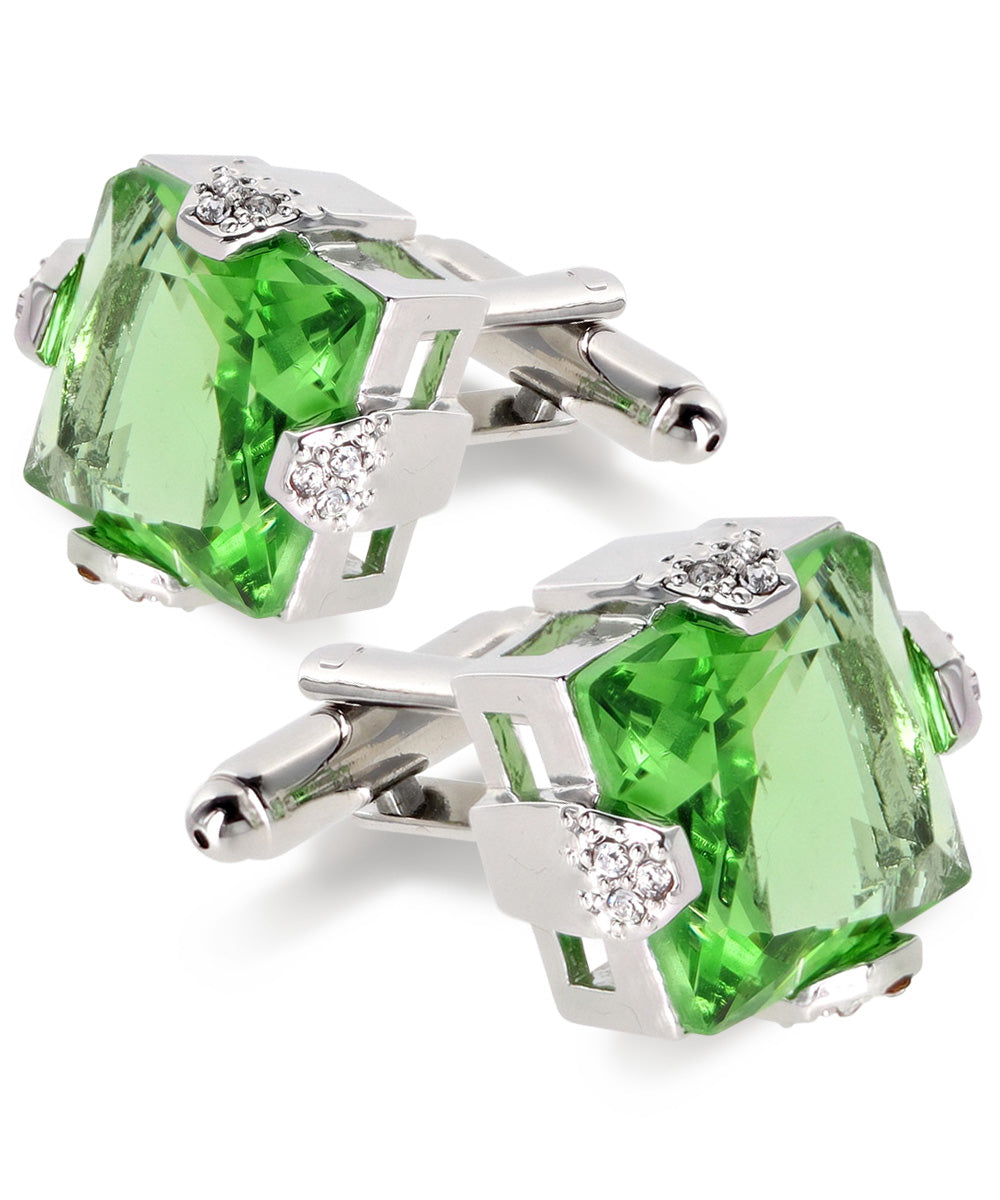 Vittorio Vico Princess Cut Colorstone Cufflinks: CL13XX Series