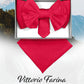 Vittorio Farina Men's XL Solid Satin Bow Tie & Pocket Square in Gift Box