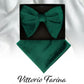 Vittorio Farina Men's Velvet Teardrop Bow Tie & Pocket Square in Gift Box