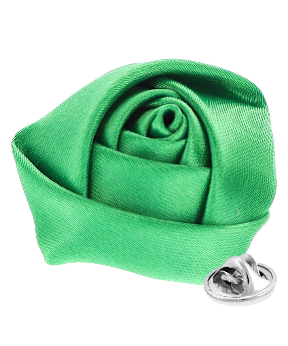 Vittorio Vico Unisex Satin Rose Bud Flower Lapel Pin