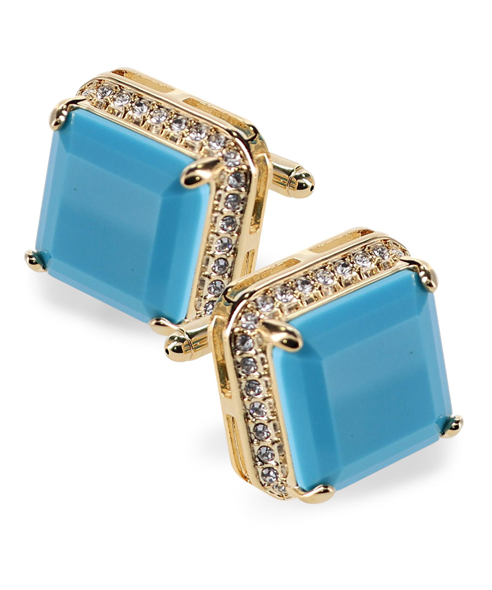 Vittorio Vico Large Big Square Crystal Colorstone Cufflinks: CL 70XX Series