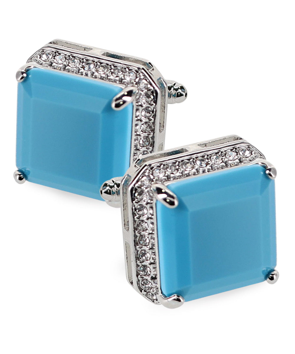 Vittorio Vico Large Big Square Crystal Colorstone Cufflinks: CL 70XX Series