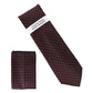 Vittorio Farina Men's Geometric Design Necktie & Pocket Square