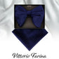 Vittorio Farina Men's Velvet Teardrop Bow Tie & Pocket Square in Gift Box