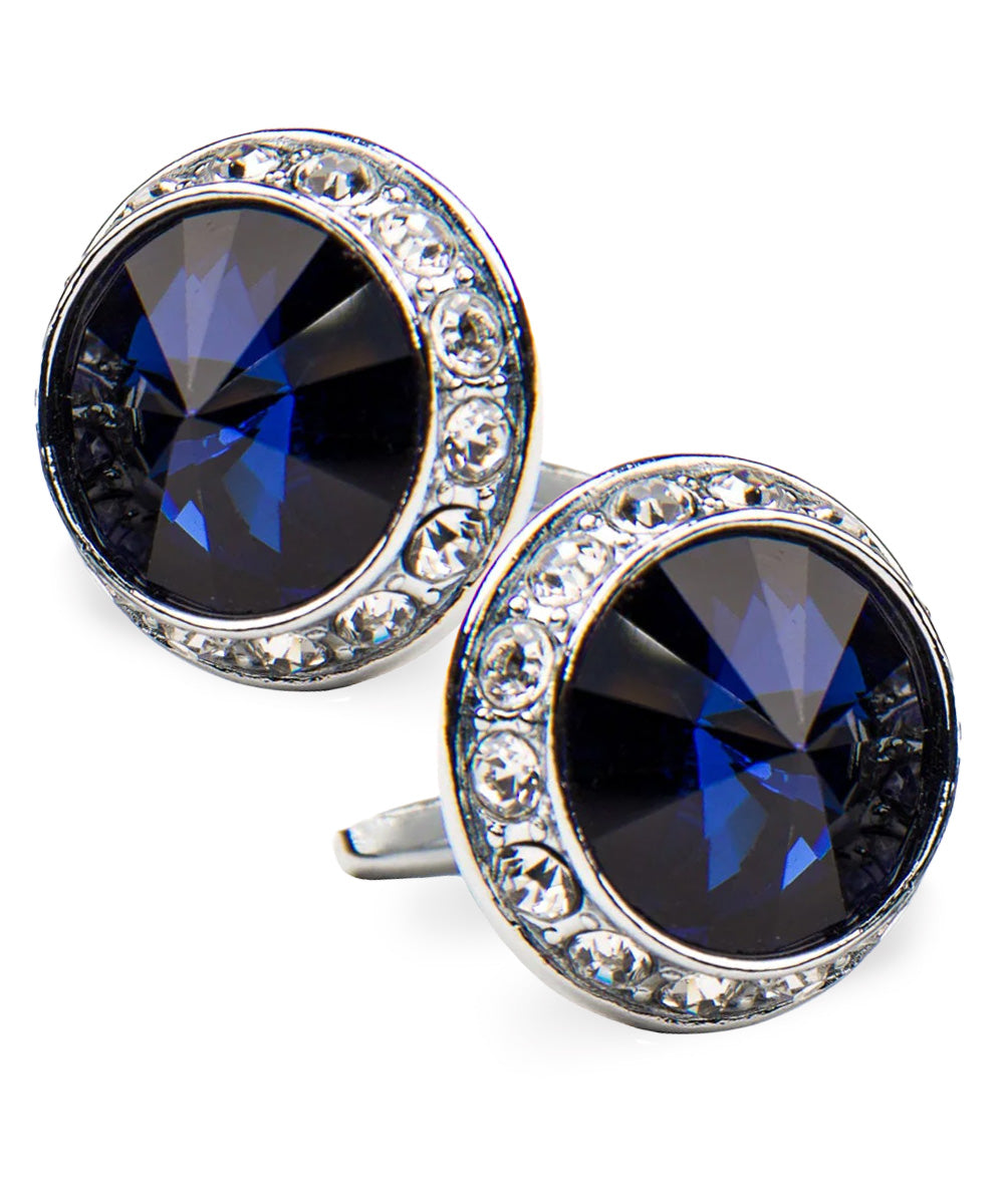 Vittorio Vico Large Bling Colorstone Cufflinks: CL15XX Series