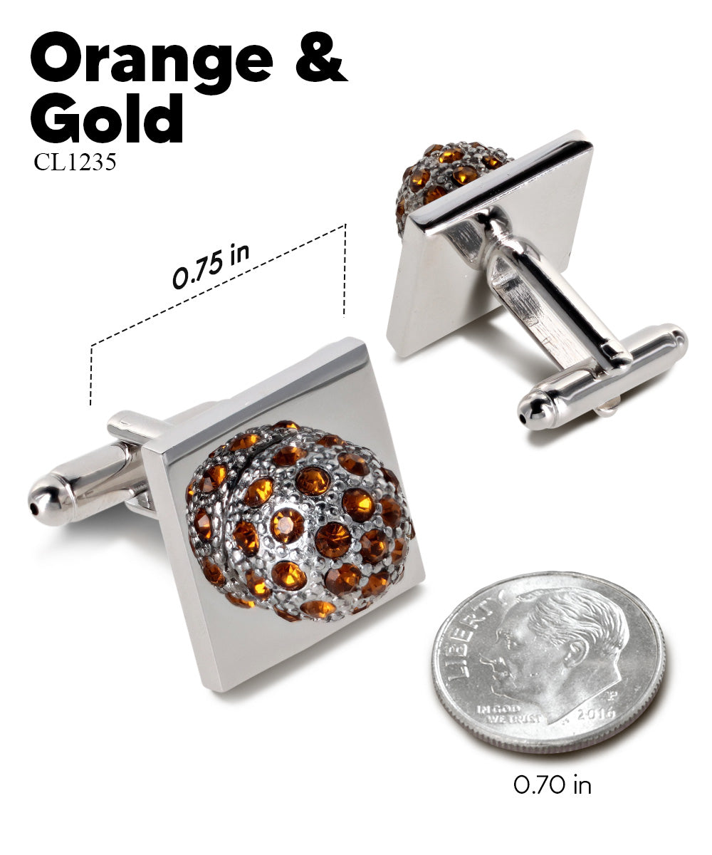 Vittorio Vico Studded Colorstone Crystal Flower Cufflinks: CL12XX Series