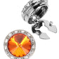 Vittorio Vico  Men's Crystal Colorstone Button Cover