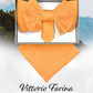 Vittorio Farina Men's XL Solid Satin Bow Tie & Pocket Square in Gift Box