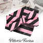 Vittorio Farina Men's Striped Satin Bow Tie & Pocket Square in Gift Box