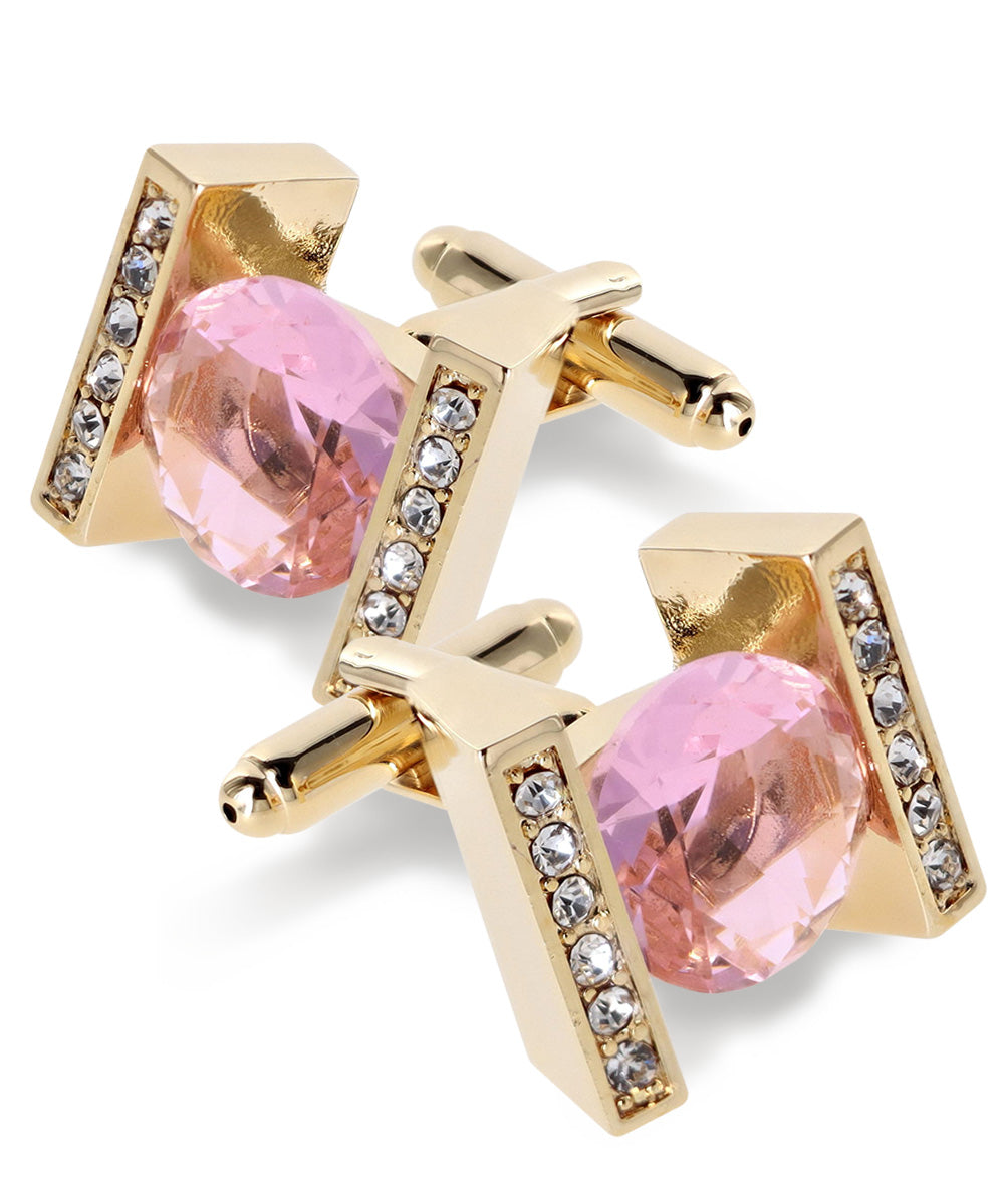 Vittorio Vico Princess Cut Crystal Colorstone Cufflinks: CL14XX Series