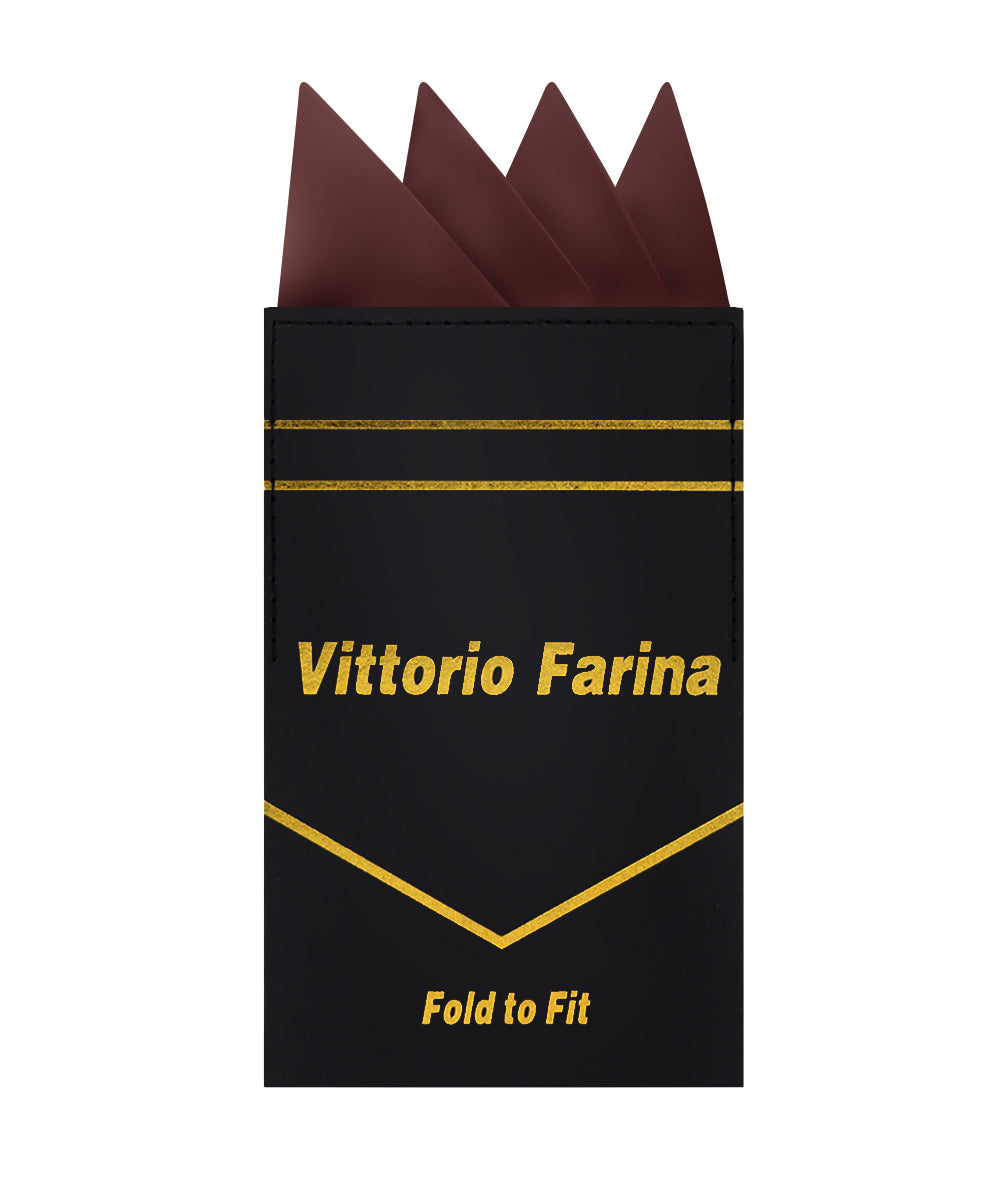 Vittorio Farina Men's Pre-Folded Pocket Square: Four-Point