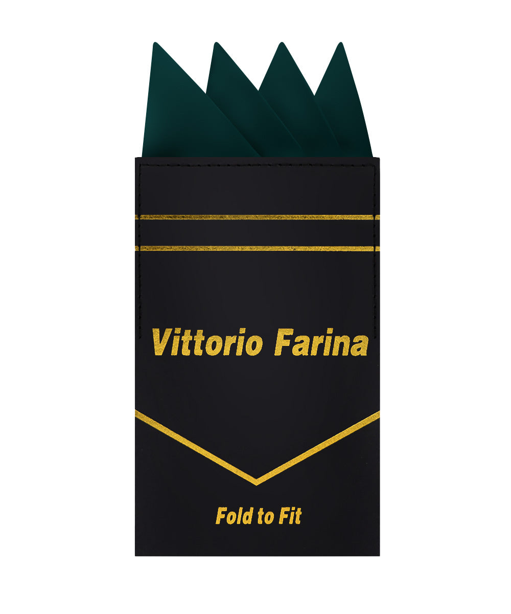 Vittorio Farina Men's Pre-Folded Pocket Square: Four-Point