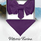 Vittorio Farina Men's XL Solid Satin Bow Tie & Pocket Square in Gift Box