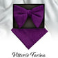 Vittorio Farina Men's Velvet Teardrop Bow Tie & Pocket Square in Gift Box