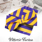 Vittorio Farina Men's Striped Satin Bow Tie & Pocket Square in Gift Box