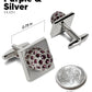 Vittorio Vico Studded Colorstone Crystal Flower Cufflinks: CL12XX Series