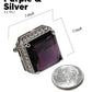 Vittorio Vico Large Big Square Crystal Colorstone Cufflinks: CL 70XX Series