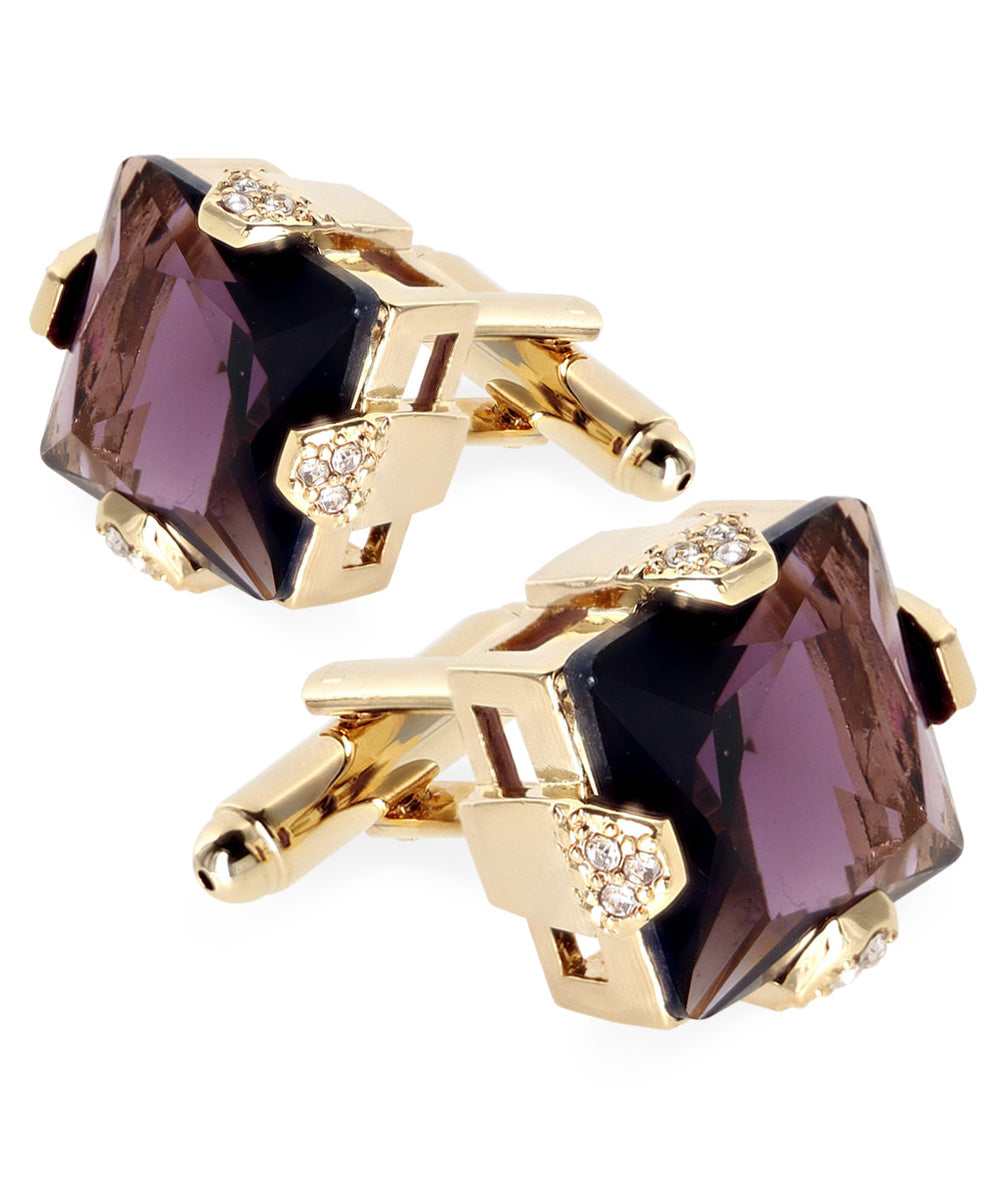 Vittorio Vico Princess Cut Colorstone Cufflinks: CL13XX Series