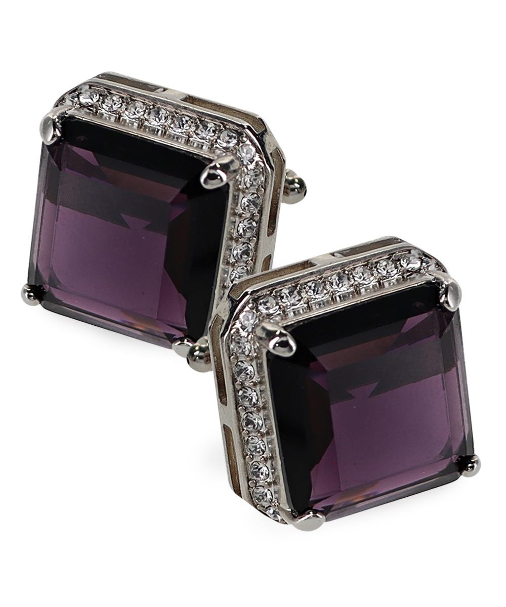 Vittorio Vico Large Big Square Crystal Colorstone Cufflinks: CL 70XX Series