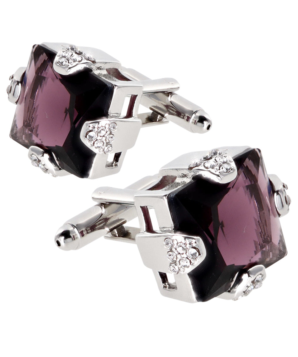 Vittorio Vico Princess Cut Colorstone Cufflinks: CL13XX Series