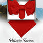 Vittorio Farina Men's XL Solid Satin Bow Tie & Pocket Square in Gift Box