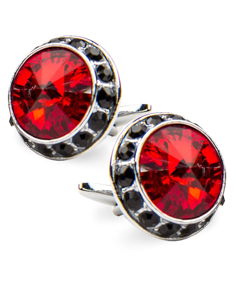 Vittorio Vico Large Bling Colorstone Cufflinks: CL15XX Series