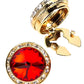 Vittorio Vico  Men's Crystal Colorstone Button Cover