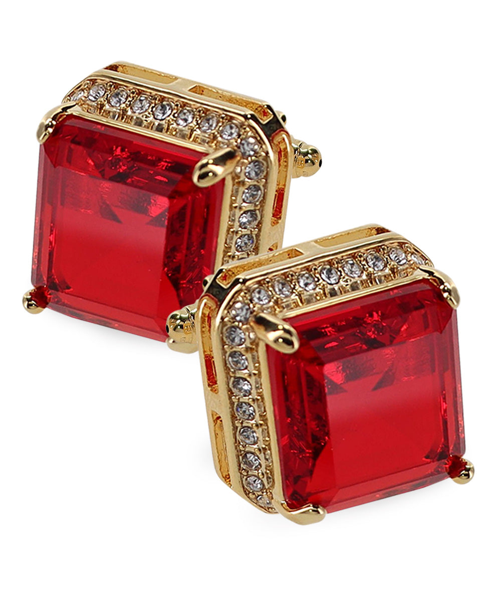 Vittorio Vico Large Big Square Crystal Colorstone Cufflinks: CL 70XX Series