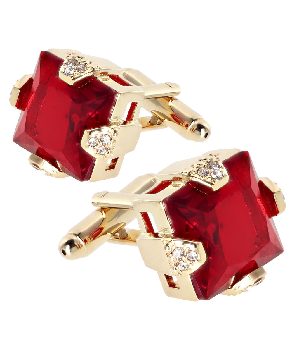 Vittorio Vico Princess Cut Colorstone Cufflinks: CL13XX Series