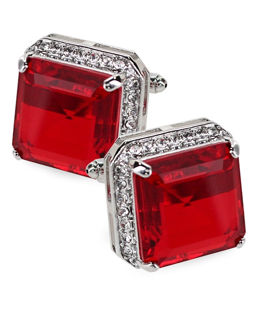 Vittorio Vico Large Big Square Crystal Colorstone Cufflinks: CL 70XX Series