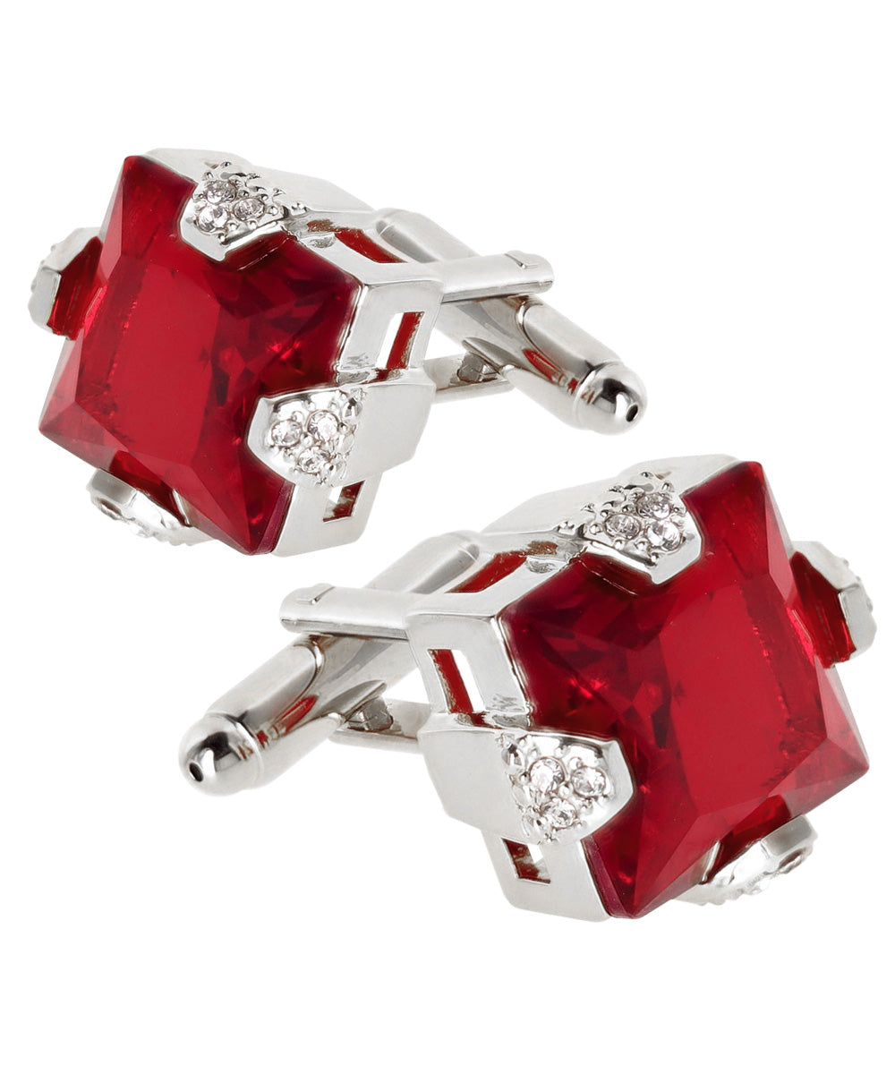 Vittorio Vico Princess Cut Colorstone Cufflinks: CL13XX Series