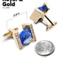 Vittorio Vico Princess Cut Crystal Colorstone Cufflinks: CL14XX Series