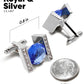 Vittorio Vico Princess Cut Crystal Colorstone Cufflinks: CL14XX Series