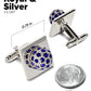 Vittorio Vico Studded Colorstone Crystal Flower Cufflinks: CL12XX Series