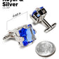 Vittorio Vico Princess Cut Colorstone Cufflinks: CL13XX Series