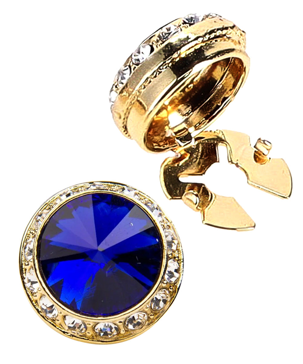 Vittorio Vico  Men's Crystal Colorstone Button Cover