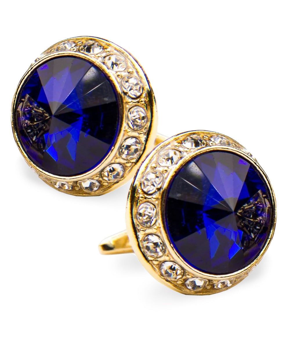 Vittorio Vico Large Bling Colorstone Cufflinks: CL15XX Series - cl - 1506 - Classy Cufflinks