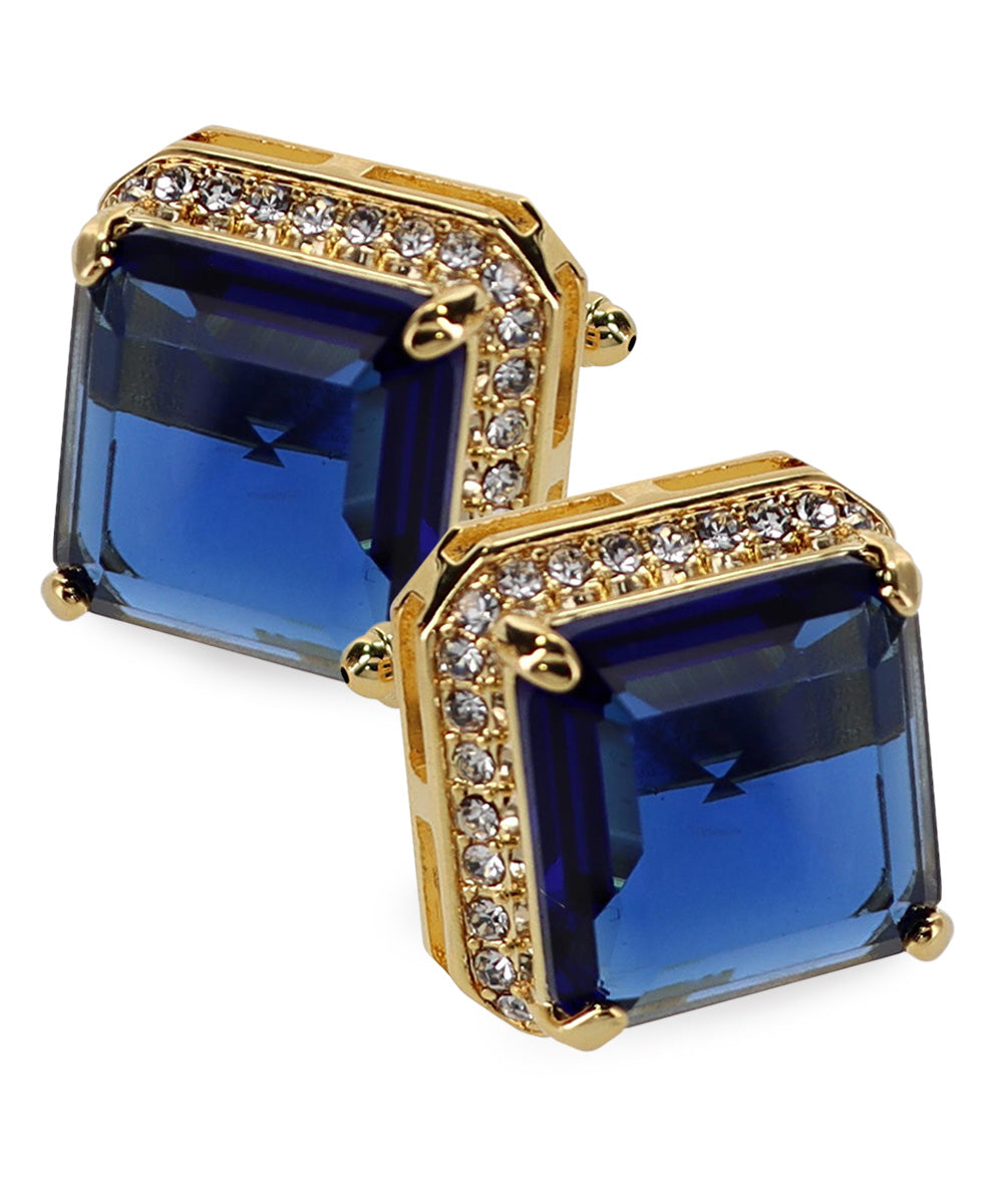 Vittorio Vico Large Big Square Crystal Colorstone Cufflinks: CL 70XX Series