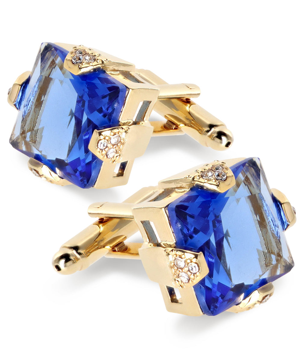 Vittorio Vico Princess Cut Colorstone Cufflinks: CL13XX Series