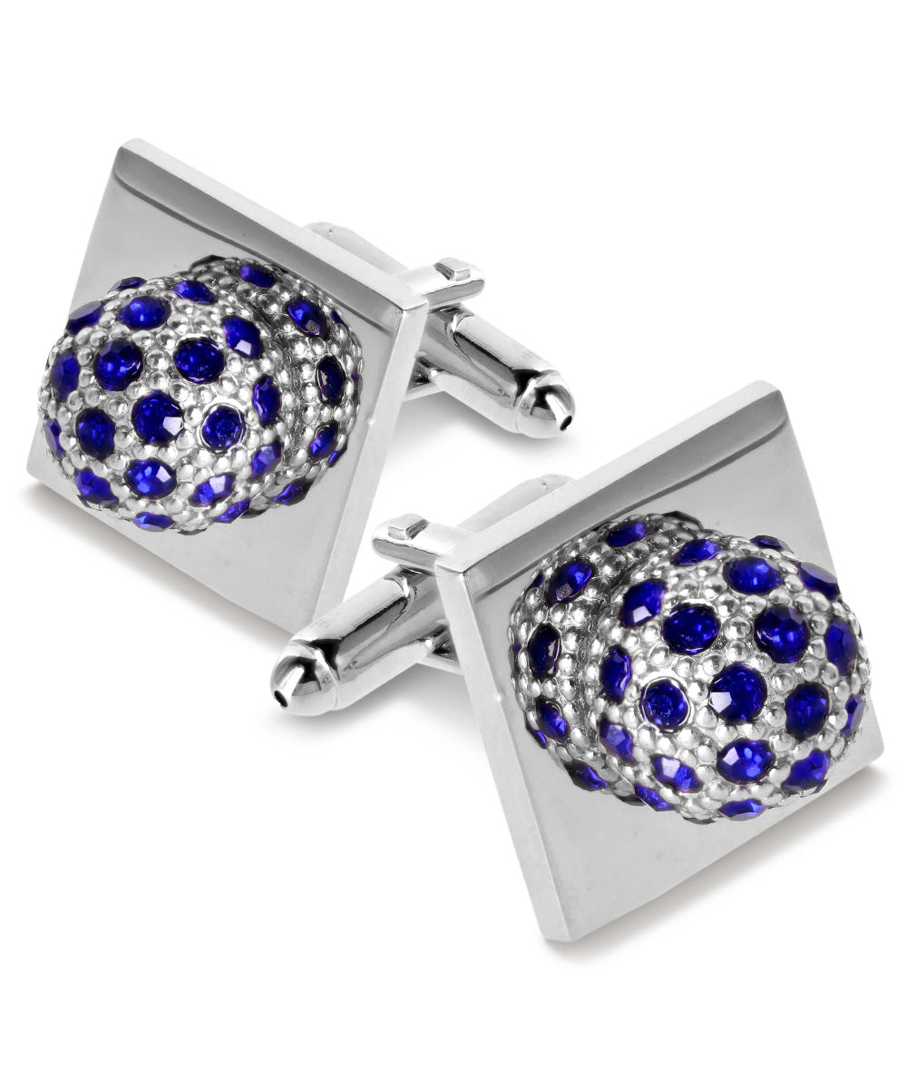 Vittorio Vico Studded Colorstone Crystal Flower Cufflinks: CL12XX Series